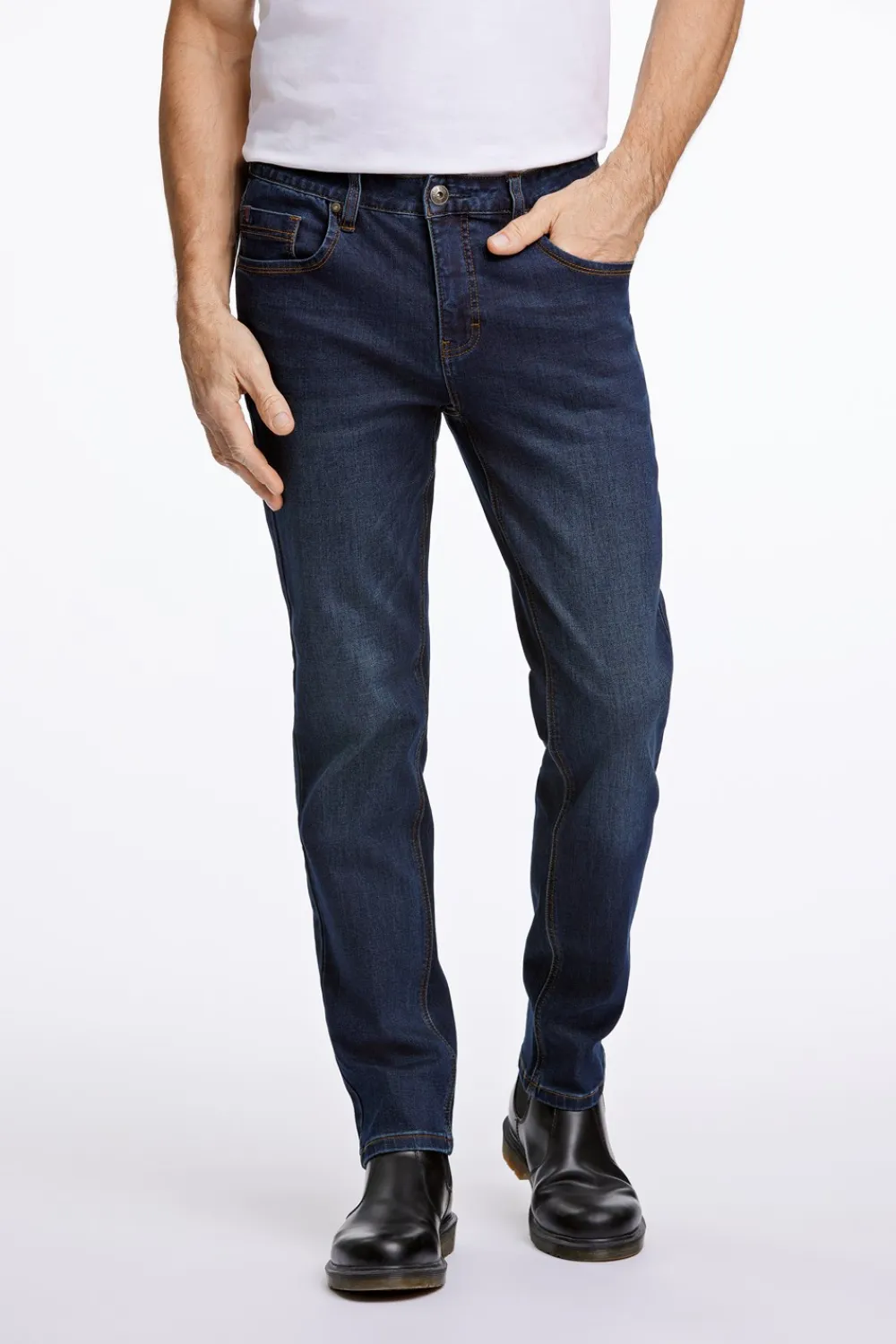Bison 5 Pocket Stay Cool Tapered Jeans, , W34/L36- Jeans