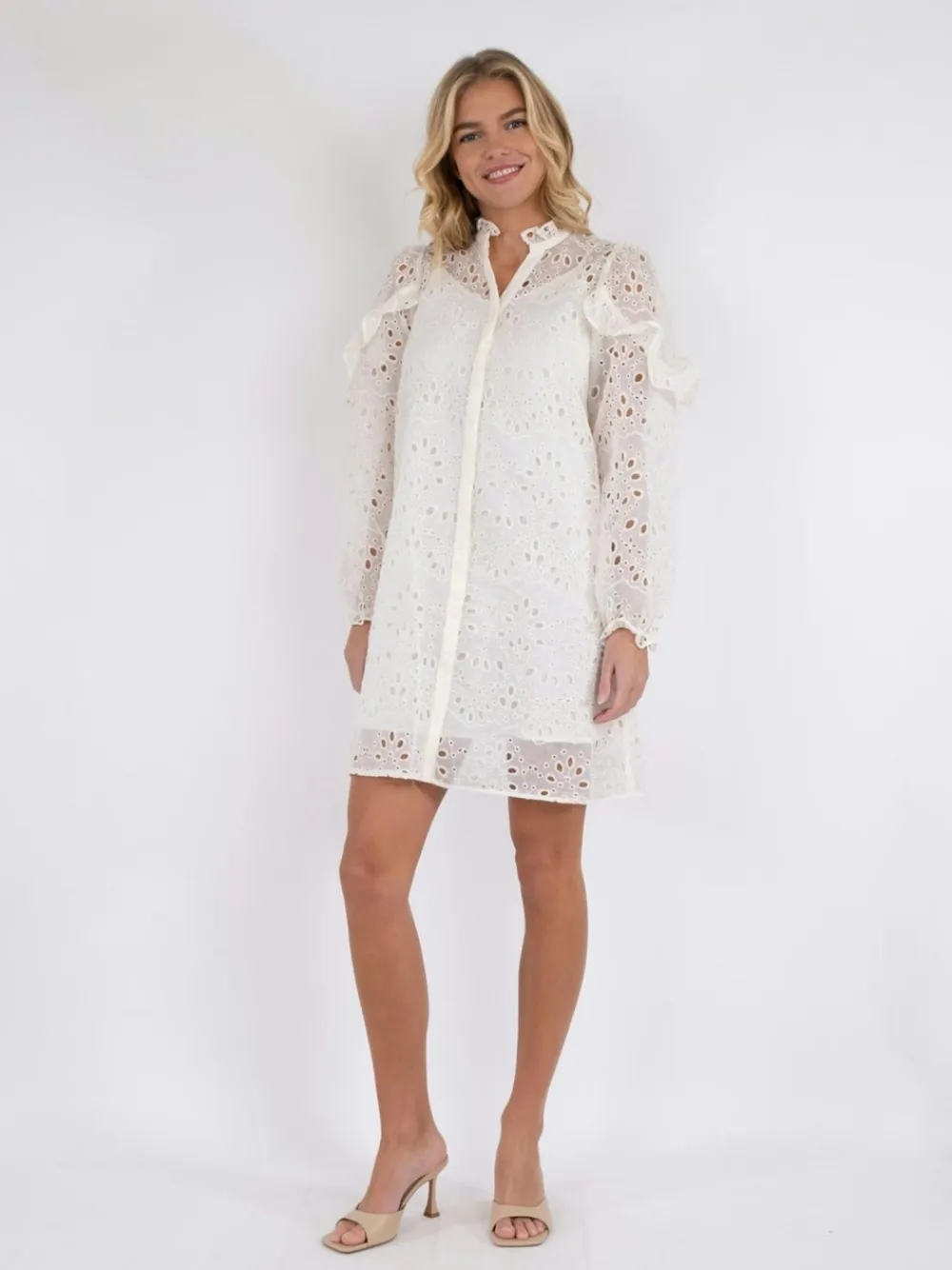New Abby Embroidery Kjole, , 34 Dame Kjoler