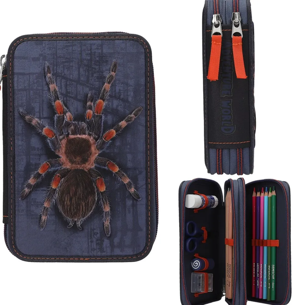Sale Adventure World Spider Double Penalhus, Børn Kreativ Leg|Penalhuse & Skriveredskaber