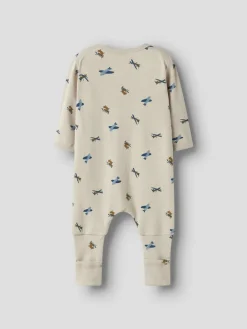 Name It Airplane Zip 2-pak Natdragt, , 50 cm-Børn Undertøj & Nattøj