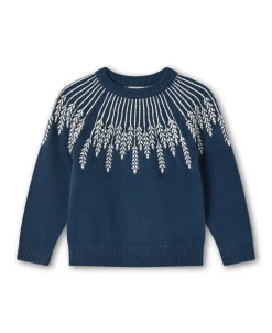 Fliink Alon Leaf Striktrøje, , 104 cm-Børn Strik & Sweatshirts