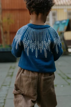 Fliink Alon Leaf Striktrøje, , 104 cm-Børn Strik & Sweatshirts