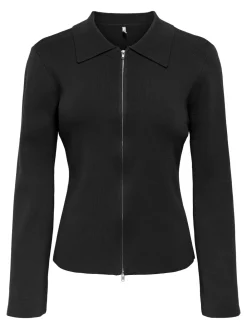 ONLY Andrea Zip Polo Cardigan, , L-Dame Cardigans