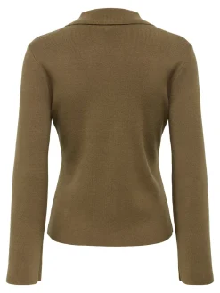 Clearance Andrea Zip Polo Cardigan, , M Dame Cardigans