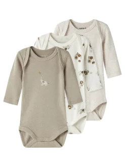 Name It Animal 3-pak Body, , 86 cm-Børn Bodies & Heldragter