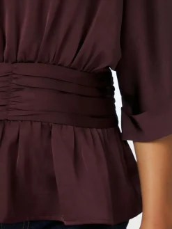 New Annegret Heavy Sateen Bluse, , 36 Dame Bluser & Skjorter