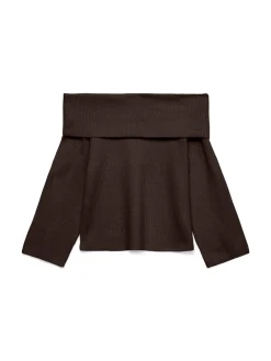 Vero Moda Aries Offshoulder Striktrøje, , XL-Dame Strik & Sweatshirts
