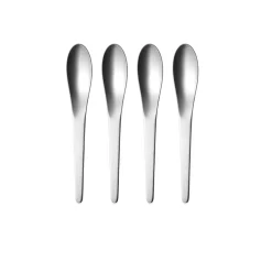 Hot Arne Jacobsen Stor Teske, Mat Stål, 4 Dele Bestik