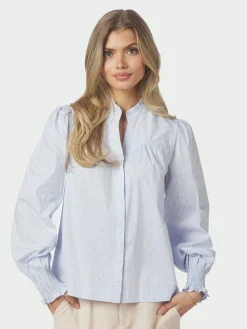 Outlet Astrida Stripe Stone Bluse, , 40 Dame Bluser & Skjorter