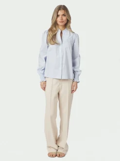 Outlet Astrida Stripe Stone Bluse, , 40 Dame Bluser & Skjorter