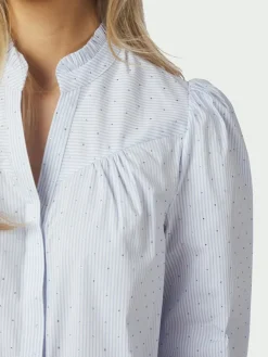 Outlet Astrida Stripe Stone Bluse, , 40 Dame Bluser & Skjorter
