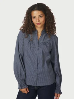 Clearance Astrida Stripe Stone Bluse, , 40 Dame Bluser & Skjorter