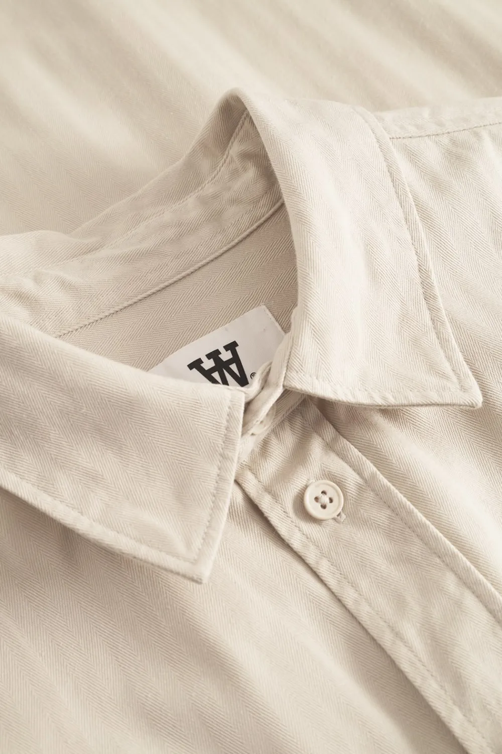 Wood Wood Axl Herringbone Skjorte, , XL- Skjorter