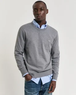 GANT Basic Crewneck Sweater, , M- Strik