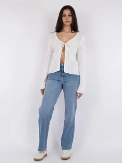 Neo Noir Bates Crochet Knit Cardigan, , 42-Dame Cardigans
