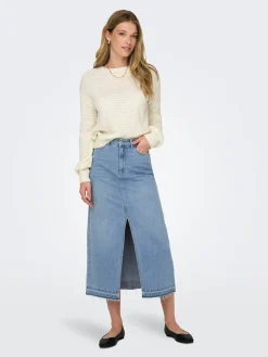 Clearance Bella Denimnederdel, , L Dame Nederdele