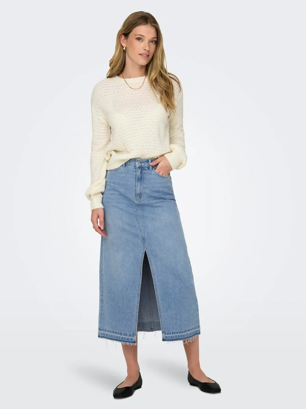 Clearance Bella Denimnederdel, , L Dame Nederdele