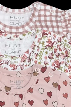 Hust & Claire Bella Little Check 3-pak Body, , 86 cm-Børn Bodies & Heldragter