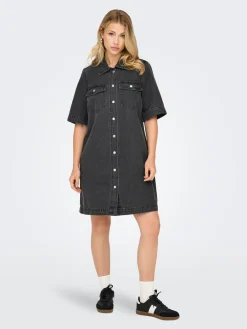 ONLY Belle Denimkjole, , XS-Dame Kjoler