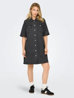 ONLY Belle Denimkjole, , XS-Dame Kjoler