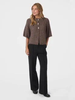 Neo Noir Benuta Fluffy Knit Cardigan, , 38-Dame Strik & Sweatshirts