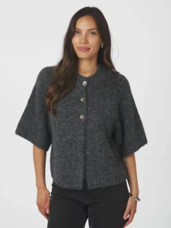 Neo Noir Benuta Fluffy Knit Cardigan, , 38-Dame Strik & Sweatshirts