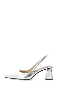 Bianco BIAMaralyn Slingback Metallic Højhælede Sko, , 40-Dame Højhælede Sko