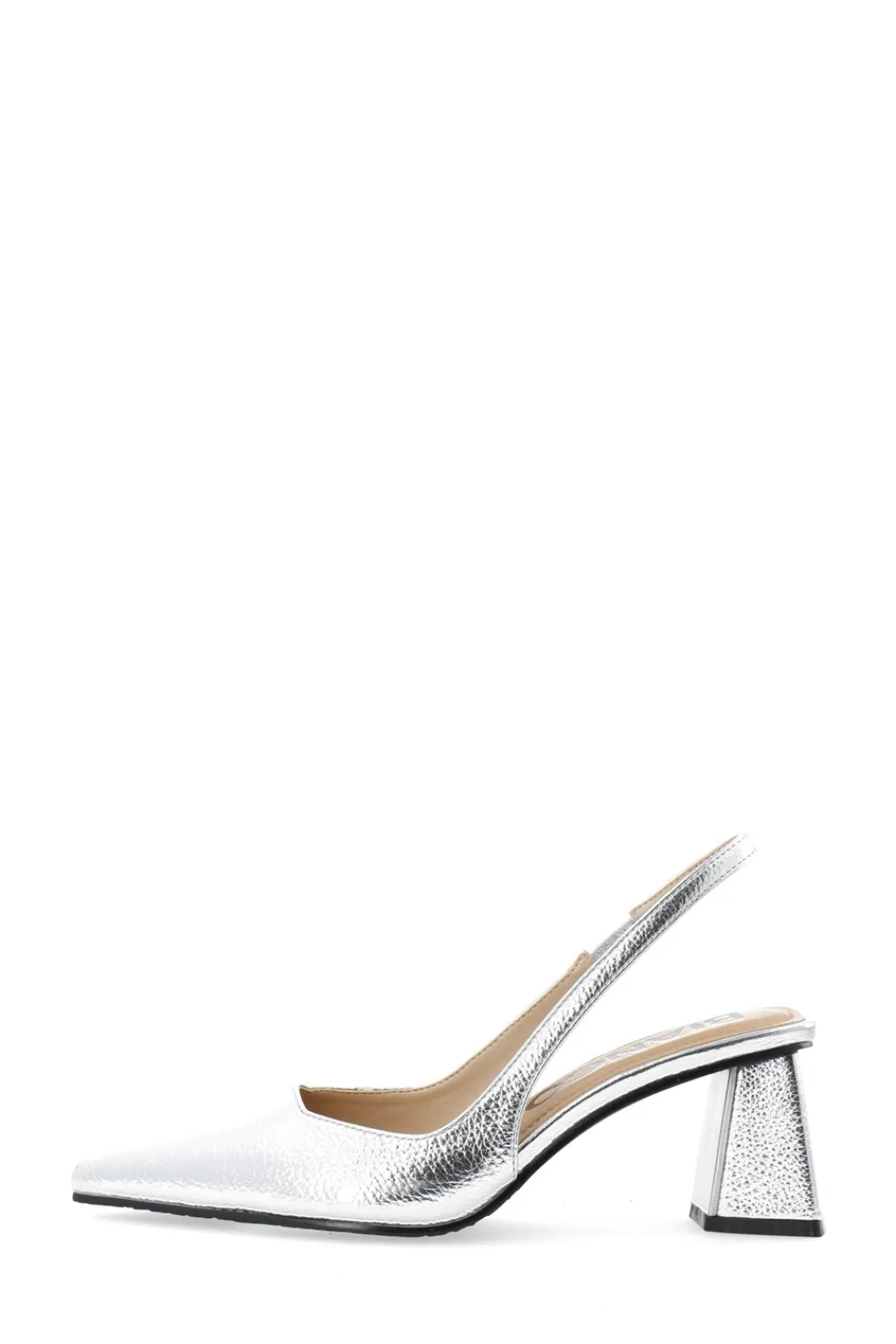 Bianco BIAMaralyn Slingback Metallic Højhælede Sko, , 40-Dame Højhælede Sko