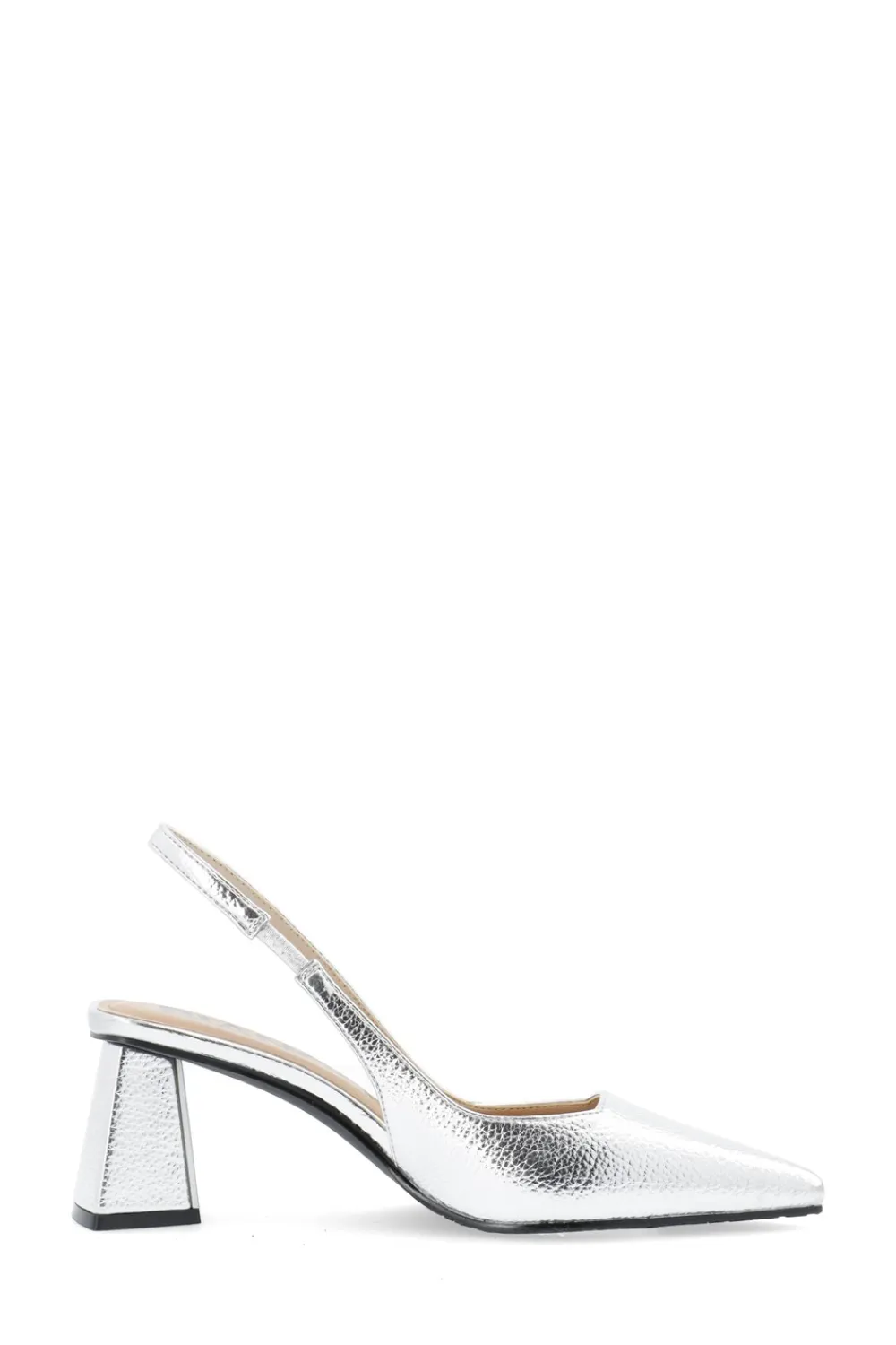 Bianco BIAMaralyn Slingback Metallic Højhælede Sko, , 40-Dame Højhælede Sko