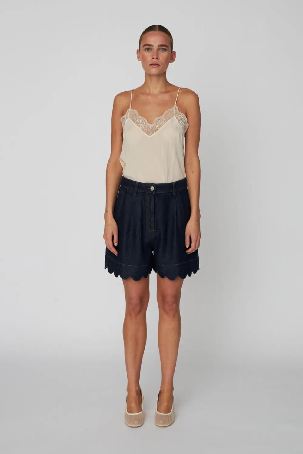 Clearance Blue Denim Shorts, , 38 Dame Shorts