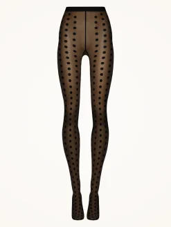 Wolford Bonny Dots Strømpebukser, , S-Dame Strømper