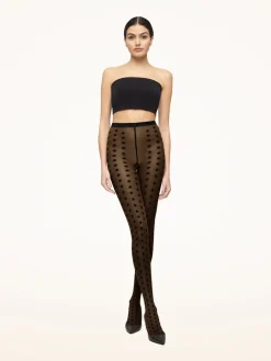 Wolford Bonny Dots Strømpebukser, , S-Dame Strømper