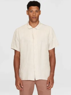 Online Box Shorts Sleeve Linen Skjorte, , L Skjorter