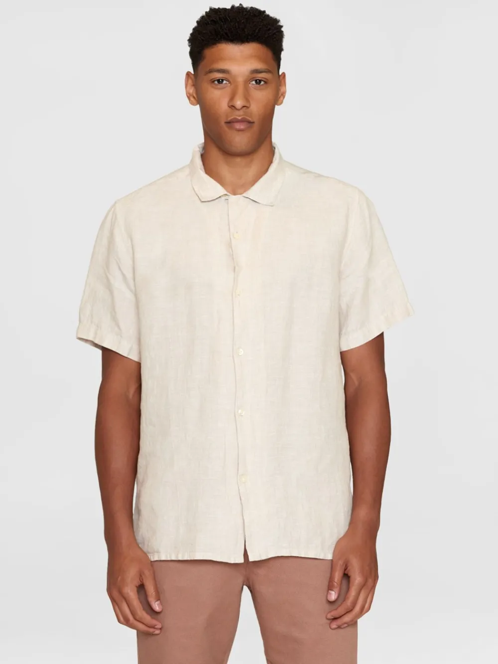 Online Box Shorts Sleeve Linen Skjorte, , L Skjorter
