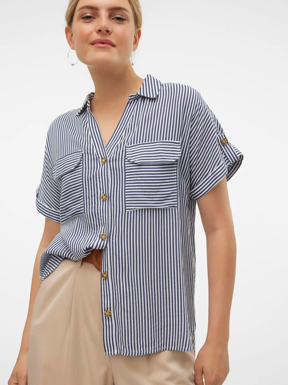 Vero Moda Bumby Skjorte, , L-Dame Bluser & Skjorter