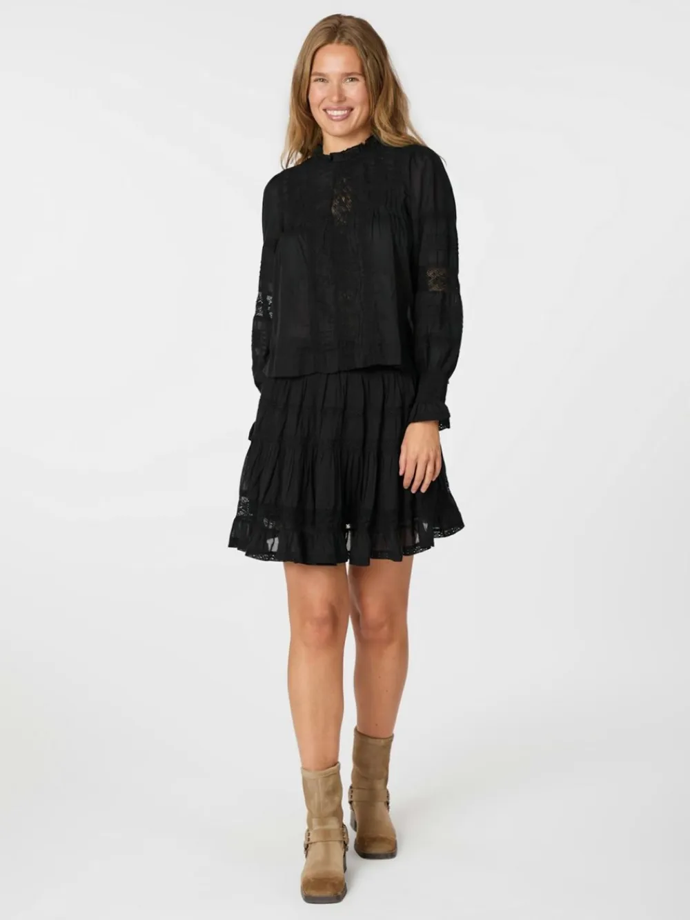 Neo Noir Callia S Voile Nederdel, , 36-Dame Nederdele