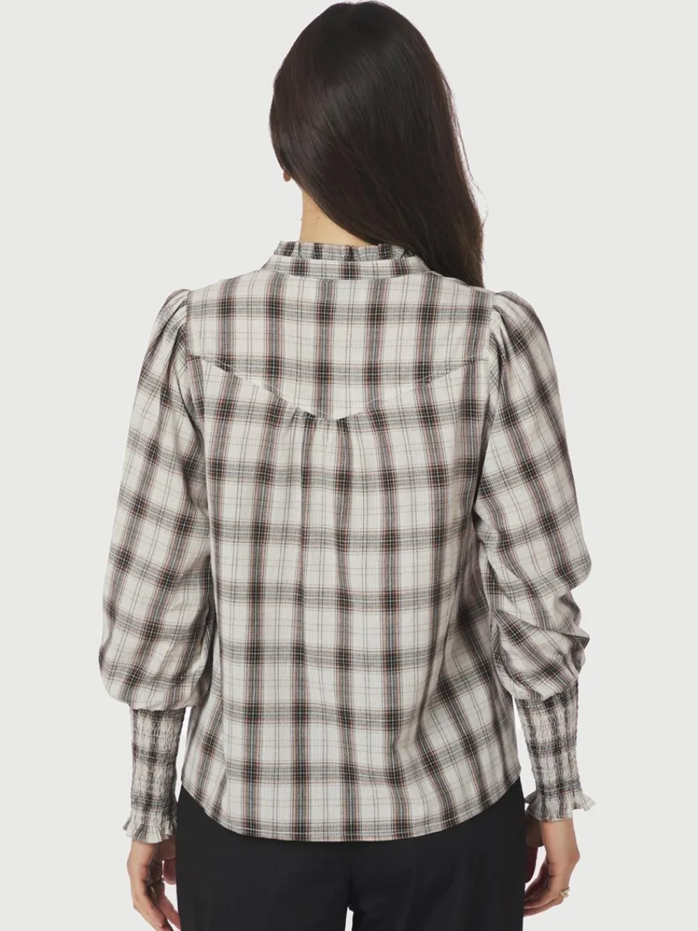 Neo Noir Camisa Big Check Bluse, , 38-Dame Bluser & Skjorter
