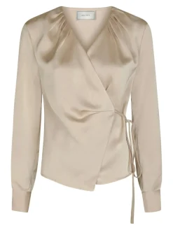 Neo Noir Caprina Heavy Sateen Bluse, , 36-Dame Bluser & Skjorter