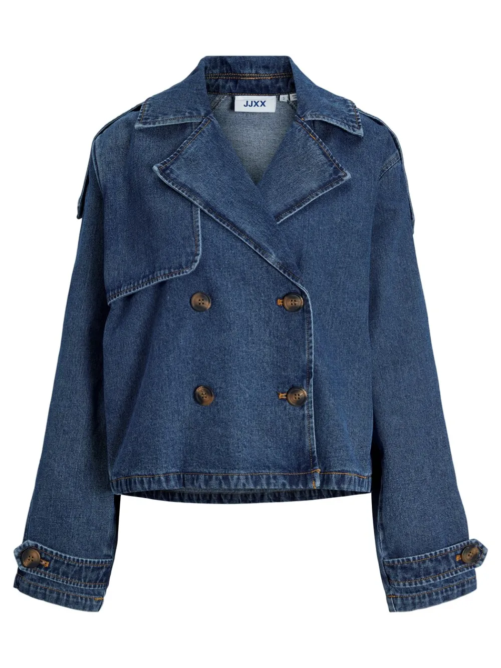 JJXX Carlie Short Denim Trenchcoat, , L-Dame Jakker & Frakker