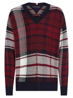 Tommy Hilfiger Check Texture Striktrøje, , XL- Strik