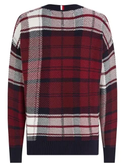 Tommy Hilfiger Check Texture Striktrøje, , XL- Strik