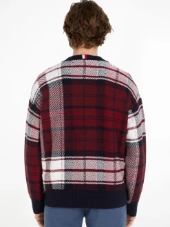 Tommy Hilfiger Check Texture Striktrøje, , XL- Strik