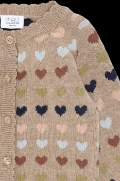 Cilja Winter Heart Cardigan, , 74 cm Børn Cardigans