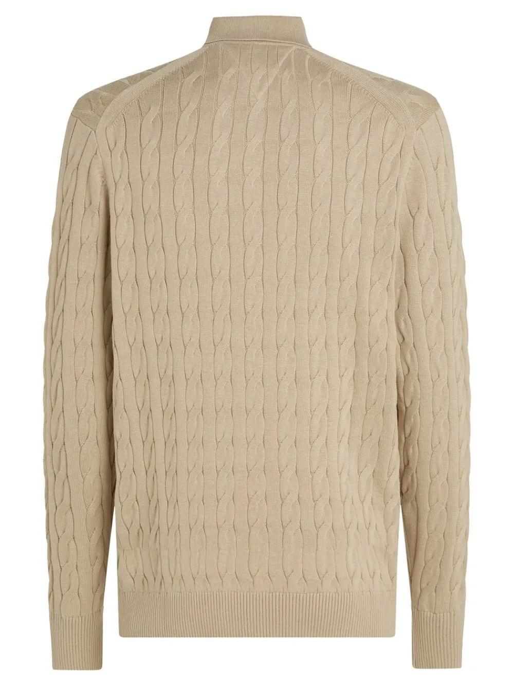 Tommy Hilfiger Classic Cable Polo Zip Cardigan, , 3XL- Cardigans