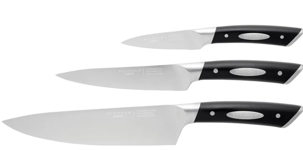 SCANPAN Classic 3-pak Kokkesæt- Køkkenknive & Tilbehør