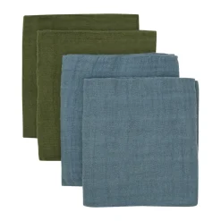 Pippi Cloth Muslin Solid 4-pak Stofbleer,-Børn Hagesmække & Stofbleer