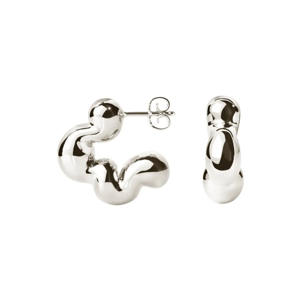 Camille Brinch Cloudy Puffer Hoops,-Dame Øreringe