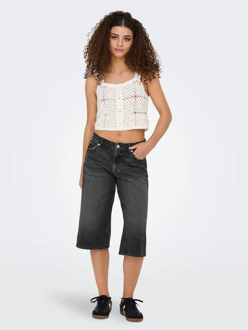 New Cobain Wide Lange Shorts, , M Dame Shorts