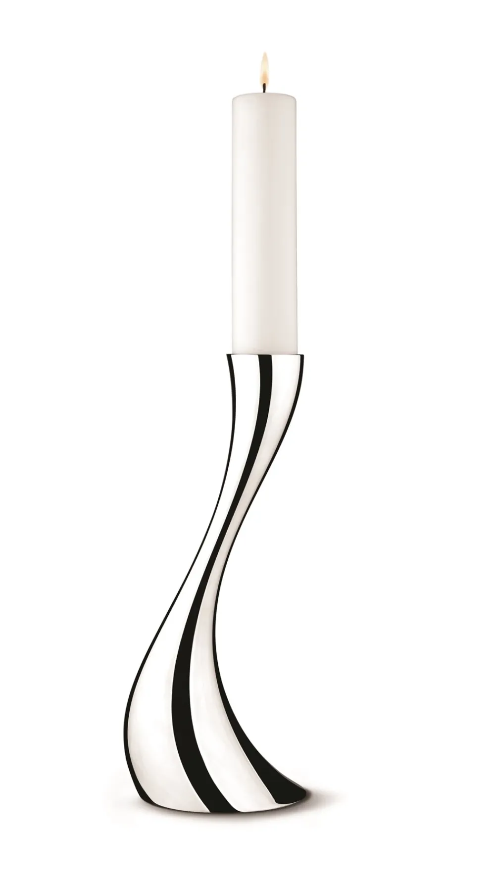 Georg Jensen Cobra Gulvstage, Stål- Lysestager & Lys