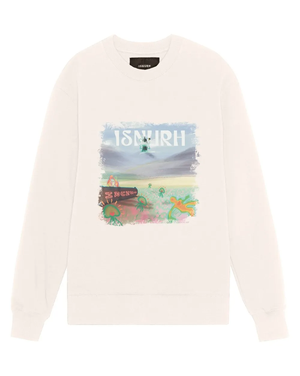 Isnurh Collage Crewneck Sweatshirt, , XXL- Sweatshirts & Trøjer
